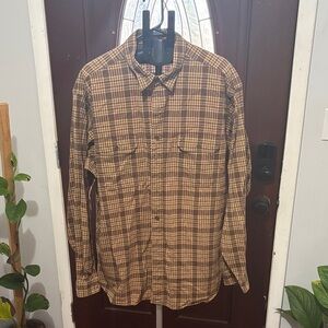 Ralph Lauren Men's Brown Checkered Shirt Size XXL